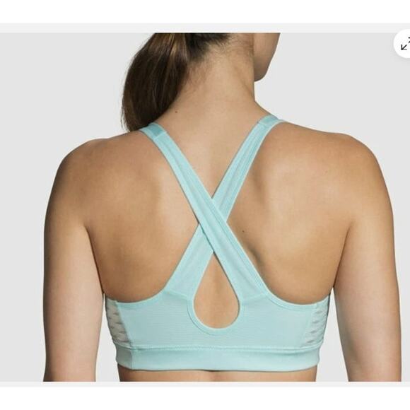 New NWT Brooks Uprise Crossback Ice Mesh XL A/B Cup Medium Impact Blue‎ - Picture 3 of 9